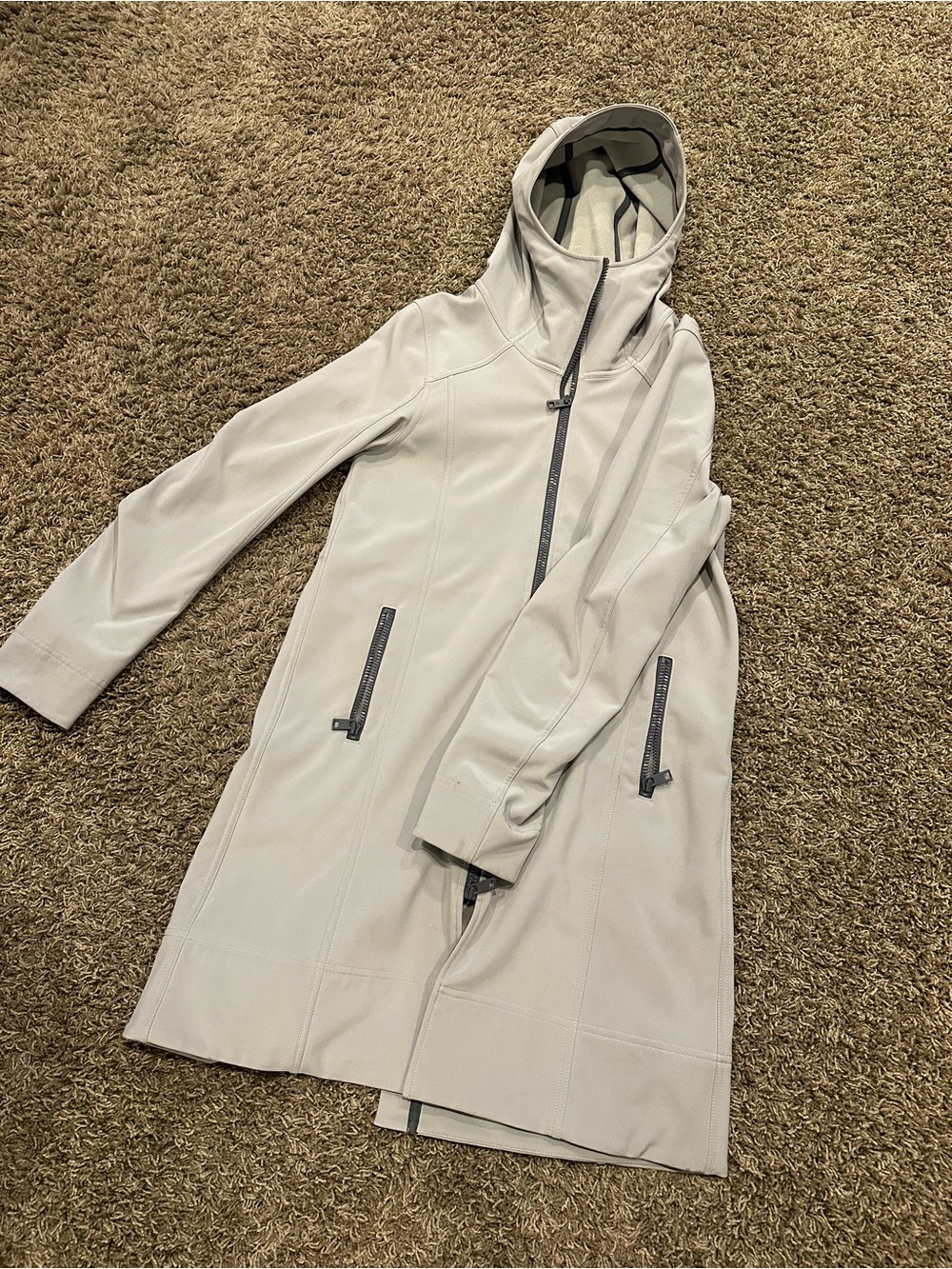 lululemon apres yoga jacket, light grey